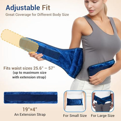 Comfytemp Microwave Moist Heating Pad for Back Pain Relief, Sciatica, FSA Eligible HSA, Microwavable Hot Therapy for Lower Lumbar, Period Cramps, Waist Warm Compress Women Men Gift, Fathers Day Dad