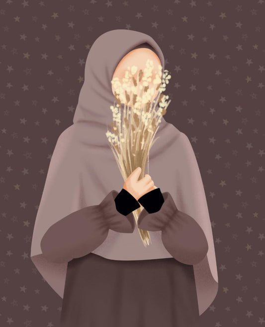İslamic Hijab Girl Flower Composition Notebook, Hijab Girl Notebook, Muslim flowers notebook, Muslim notebook, islam notebook, islamic notebook | 7.5 ... Pages: Hijab Girl Flower Composition Notebook