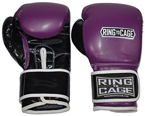 Gym Training Stand-Up Boxing Gloves - color: Purple/Black, size: Large weighs 16oz