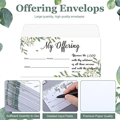 Woanger 500 Count Tithes and Offering Envelopes for Donation Envelope Bill Size Checks and Cash for Tithes and Offering(Classic) - style: Classic