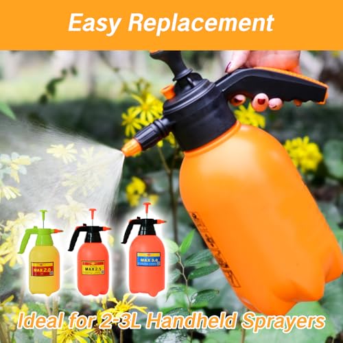 4 Pack Pump Sprayer Nozzle Tips Replacement Caps for Garden Sprayer Brass Core Gear Mister Spray Bottle Nozzles Fits 1.5L 2L 3L 0.5 Gallon Tank Replacement Cap for Water Spraying
