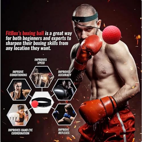 Boxing Reflex Ball, Boxing Ball Headband, Adjustable Head-Mounted Strength Training Boxing Balls Set, Reaction Ball for Adults Kids Courtyard Gym Home - color: A