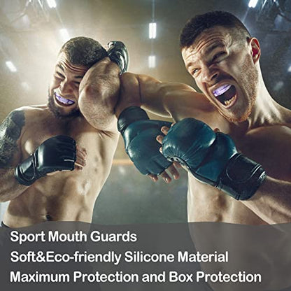 TOODOO 6 Pieces Braces Mouth Guard Kids Sports Mouth Guard for Kids Double Football Youth Mouthguards for Boxing Football Hockey Karate Basketball (Transparent Purple) - color: Transparent Purple