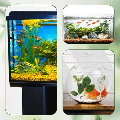 6 Pcs Betta Leaf Hammock with Suction Cups, Realistic Plastic Leaf Fish Tank Decor Aquarium Plants Beta Resting Spot Accessories Decorations for Betta Fish Resting Bed Spawning Ground - style: Style A