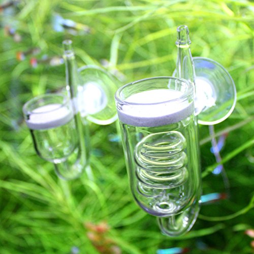 Glass CO2 Reactor, 3 Spiro Glass Diffuser for Aquarium Plants, Suitable for Tanks 15-200 Gal/60-757 Liter - color: CO2 Diffuser-Spiral