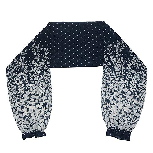 Sunscreen Long sleeves shawl UV Protection Sleeves Shawl Arm Sleeves for Women Golfing Riding Outdoor Activities - color: B-navy