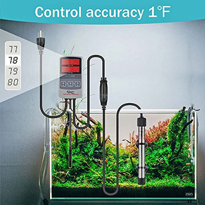 hygger 802 Aquarium Titanium Heater Rod Fish Tank Heating Element Replacement Heater Tube (Controller Excluded) 100W - size: 100W