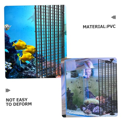 BESPORTBLE 1set Aquarium Divider Isolation Board Transparent Panels Cups for Fish Tank Separation Promotes Peaceful Environment Easy to Install Fits All - color: Black