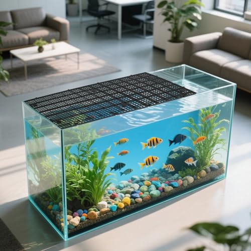 4PCS Fish Tank Divider Screen - Grid Isolation Board Partition Net - Betta Fish Separator Plastic Grid Panel for Aquarium Partition - Divider Tray 11.5 X 5.9 Inch
