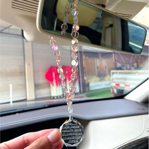 Islam Crystal 33 Pink Beads Quran fatiha Crystal car Pendant car Hanging Muslim Gifts