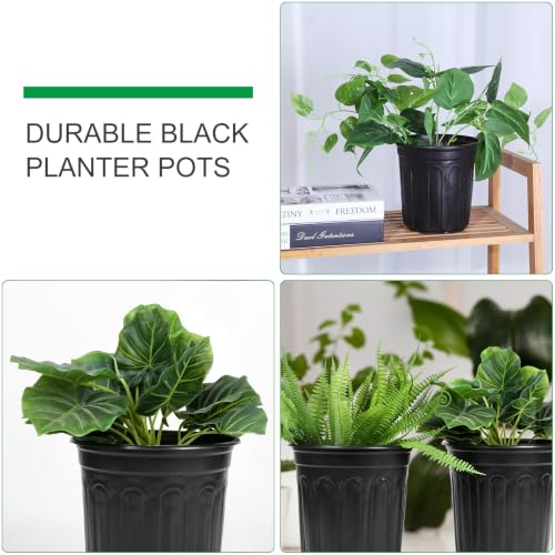 50-Pack 1 Gallon Flexible Plant Nursery Pots,Thickened Soft Plastic Seedling Pots,Seed Starting Pot Flower Plant Container for Succulents，Seedlings - size: 1Gallon, style: 50P