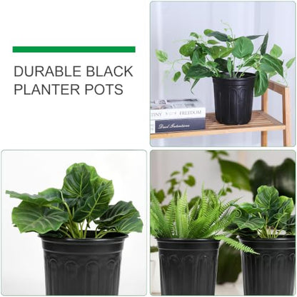 50-Pack 1 Gallon Flexible Plant Nursery Pots,Thickened Soft Plastic Seedling Pots,Seed Starting Pot Flower Plant Container for Succulents，Seedlings - size: 1Gallon, style: 50P