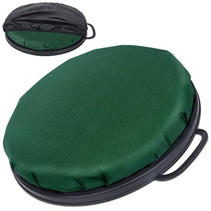 WarBull 5 Gallon Bucket Seat, 360-Degree Swivel Seat Foam Cushion Bucket Seat Lid with Waterproof Cover for Dove Duck Hunting, Fishing, Baseball, Gardening and Camping - color: Green