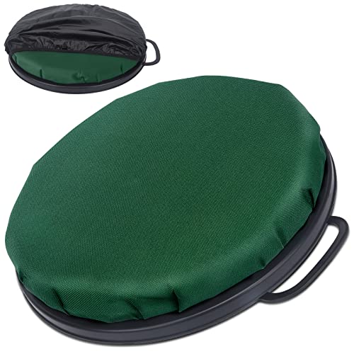 WarBull 5 Gallon Bucket Seat, 360-Degree Swivel Seat Foam Cushion Bucket Seat Lid with Waterproof Cover for Dove Duck Hunting, Fishing, Baseball, Gardening and Camping - color: Green