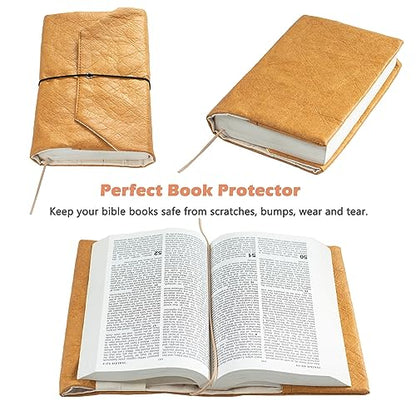 APLUFINE Book Cover-Bible Cover for Women, Men- Book Sleeve for Book Lovers-Paperback Book Protector & Hardcovers-Book Pouch with Pen Bag, Pencil Case for Bible Accessories Bible Gift Patent Pending