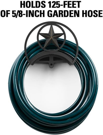 GOFORWILD Garden Hose Holder, Decorative Hose Butler Sturdy Water Hose Rack, Durable Wall Hose Hanger, Holds 125-Feet of 5/8-Inch Hose, Hose Reel, Made of Gauge Steel (9.8) … - size: wall mount