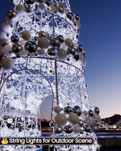 2 Pack 200 LED Battery Operated String Lights, Twinkle Lights Cool White - color: Cool White, size: 2PK(100LED)