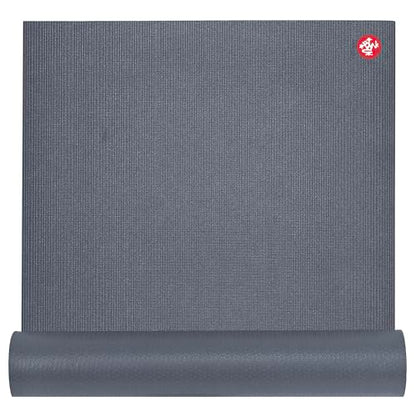 Manduka PRO Yoga Mat - 6mm | Lifetime Durability | Hygienic Construction | Premium Studio Quality | Teacher Approved - color: Thunder, size: 68" x 26"