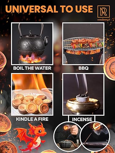100 pcs Charcoal Discs to Burn Incense - Hookah Charcoal Hookah Coals for Hookah - Quick Light Charcoal Tablets - 33 mm Premium Quality Incense Charcoal Discs - Pack of 100 - color: 100 Pcs Quick Light Coals