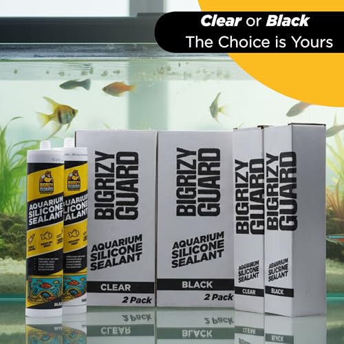 Aquarium Silicone Sealant Black 10.14 Fl oz Cartridge - Aquarium Safe Silicone for Fish & Plants | 100% Waterproof, Premium, Non-Toxic, Solvent Free, Strong Bond, Fast Curing (1 Pack) - size: 1 Pack