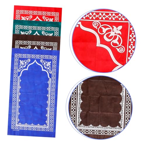 Cabilock Delicate Patterns Polyester Prayer Mat Islamic Prayer Rug for Women Men Boys and Girls Portable Muslim Rug