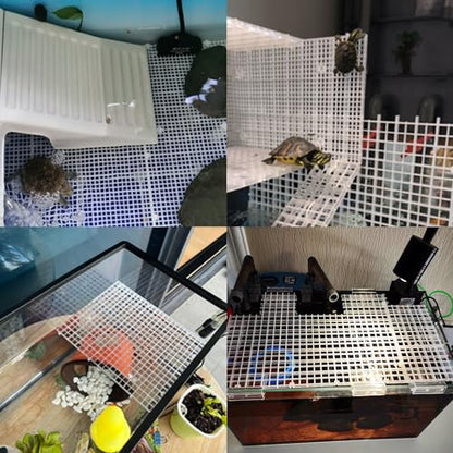 Aquarium Fish Tank Divider Plastic Egg Crate Filter Bottom Tray | L 6pcs Plastic Grid - size: L 6pcs