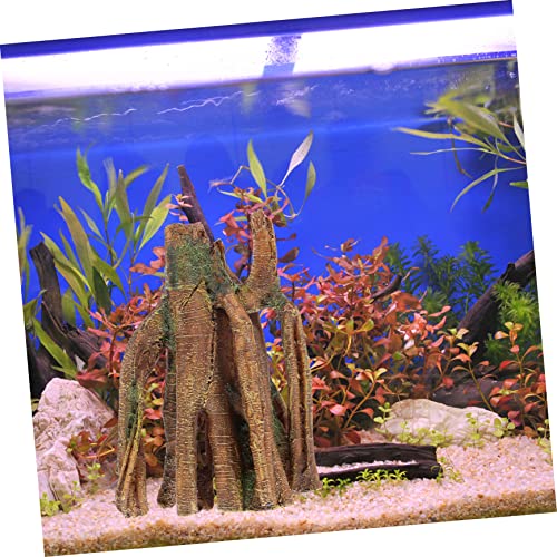 Simulation Tree Trunk Decoration Freshwater Driftwood Artificial Tree Stump Aquarium Landscape Tree Stump Tablescape Decor Decorative Artificial Tree Trunk Household Resin Tank