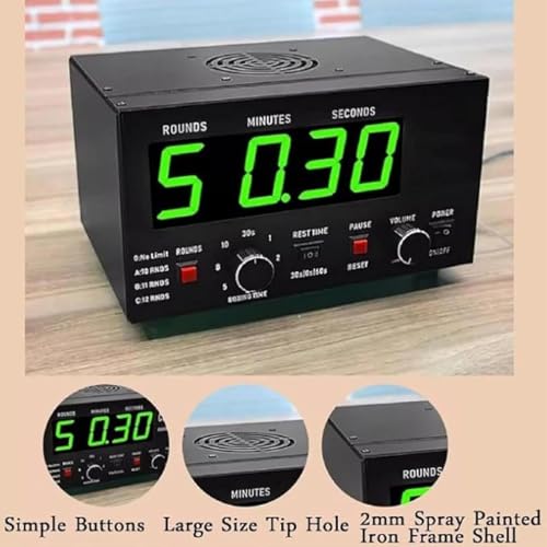 Digital Interval Timer with LED Display for Gym Workouts, MMA, Boxing, and Martial Arts Training (Blue) - color: Blue