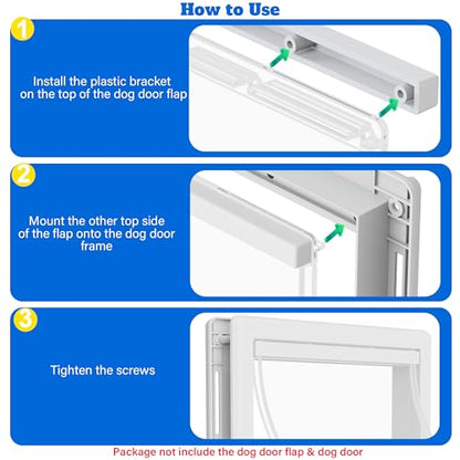 1pcs Plastic Bracket Fits Ideal Pet Products Pet Door 15" x 20" Flap - size: Super Large