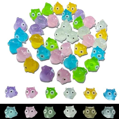 54PCS Mini Owl Decor for Dollhouse Resin Animal Tiny for Crafts Micro Miniature Owls for Fairy Garden Dollhouse Micro Landscaping Decoration (Owl) - style: Owl