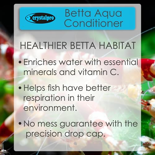 Crystalpro Betta Water Conditioner (Treats 660 Gallons) - Instantly Neutralizes Chlorine & Ammonia, Tap Water Treatment (4.2 Fl Oz / 125ml)