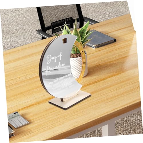 Angoily Ramadan Countdown Calendar Wooden Advent Reminder Decoration for Elegant Rotating