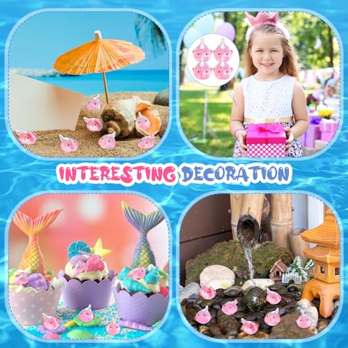 Gemscream 50 Pcs Mini Resin Animals Tiny Small Miniature Blobfish Figurine Cute Ornaments for Micro Fairy Garden Landscape Accessories Hide Crafts Decor Aquarium(Luminous) - style: Luminous