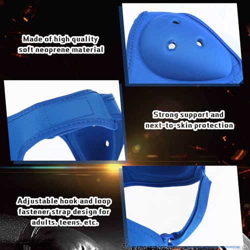 Jerify 2 Pcs Wrestling Headgear for Kids Youth Soft Grappling Headgear Wrestling Adjustable Ear Guard Protective(Blue) - color: Blue