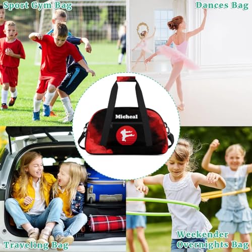 Personalized Martial Art Bag Duffel Bag for Girls, Custom Taekwondo Karate Bag Overnight Bags for Travel Weekender Practice Traing Red - color: Option 5