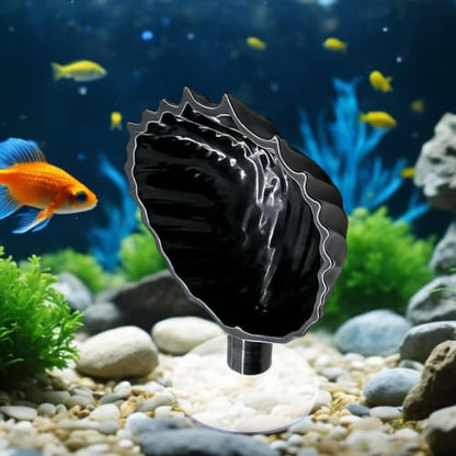 Betta Fish Hammock | Betta Fish Shell Bed, Floating Shell Shaped Suction Cup Pad, for Shrimp Snails Frogs Goldfishes Guppy Koi Reptile Pet Tank Aquariums Area Home - color: Black