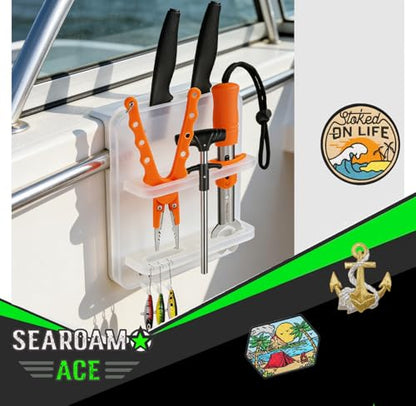 Boat Knife Holder,Marine Plier Holder and Lure Holder,Acrylic Marine Storage Organizer - style: FROSTED