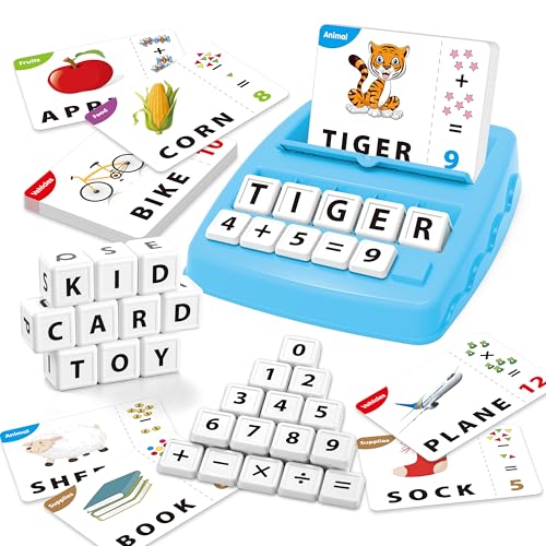 Yolscue Montessori Matching Letter Games,Educational Toys for 3-8 Year Olds Boys Girls,Alphabet Learning Toys for Kids Ages 3-8 Years,Birthday Party Gifts for 3-8 Year Olds Boys Girls(Blue) - color: Blue