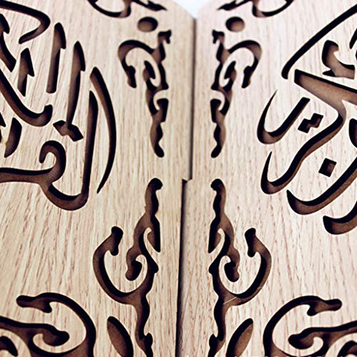 Wooden Carved Reading Bookshelf Quran Stand Holder Home Decoration Display