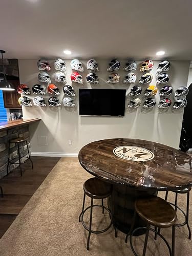 Full Size Football Helmet Wall Mount Brackets Display Case Hovering Floating Sports Memorabilia