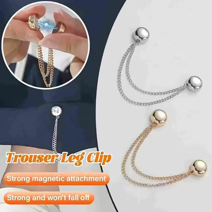 6PCS Magnetic Shirt Clips for Women, Adjustable Chain Clothing Clips No-Sew Magnetic Fasteners for Shirts, Sleeves, Skirts, Pants & Dress Waist Cinch Accessories (3 Colors 6pcs)
