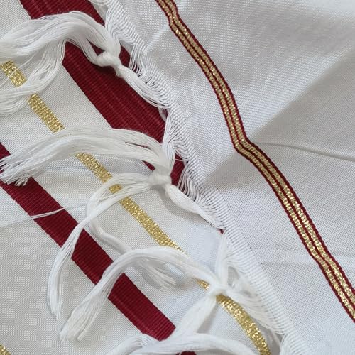NEW-Red tallit lady prayer shawl Christian woman jewish cloth scarf - color: New-red