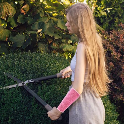 REDANHA Arm Protection Sleeves Level 5 Protection Cut Burn Resistant Sleeve Anti Abrasion Forearm Cover Protector - color: Pink