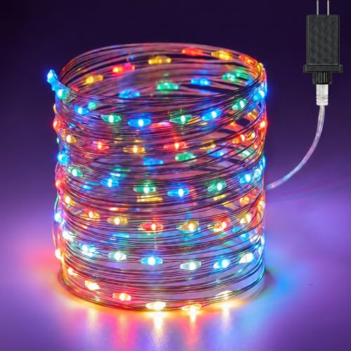 Minetom Fairy Lights Plug in, 33Ft 100LEDs String Lights for Bedroom - color: Multicolor, size: 100 LEDs