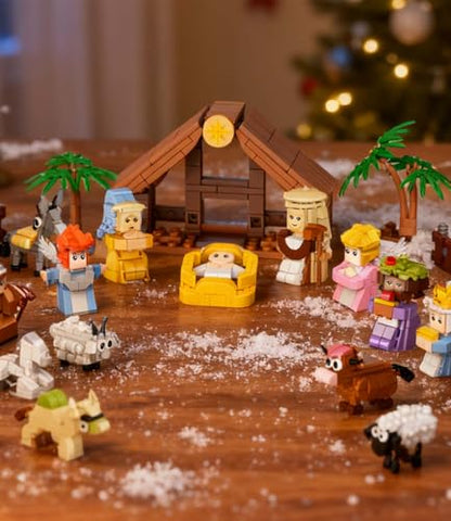 Nativity Building Blocks Advent Calendar, 24 Days of Nativity advent calendar, Christmas Building Blocks Kits Countdown Calendar Set, Easter Gift for Adults and Kids