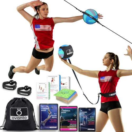 OVANTO Volleyball Training Equipment Aid – Adjustable Practice Volleyball Kit