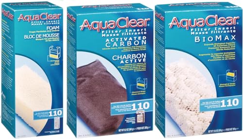 AquaClear Fluval 110 Maintenance Kit Hang on Back Aquarium Filter Aqua Clear AC110 Carbon Foam Biomax