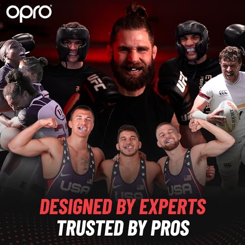 OPRO Instant Custom-Fit Mouthguard – Dentist Level Gum Shield Adult and Kids – OPRO Mouth Guard Boxing and MMA, Self-Fit Gum Shield Rugby – Maximum Protection with Dental Warranty (USA Gold) - color: Usa Gold, size: Adult (10+)
