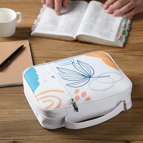 Mr. Pen- Bible Cover Case | Carrying Book Case with Durable Handle and Zippered Pocket, Bible Protective Church Bag for Men & Women, Christian Gifts - color: Joyful Nature