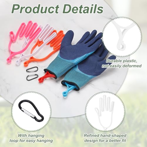 PATIKIL Golf Gloves Stretcher, Plastic Keeper Support Rack Holder Dryer Hanger Frame with Hanging Hook - color: Green/White